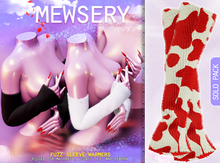 #Mewsery Fuzz Sleeve Warmers{Cow.Ruby} ♥ Rigged for Maitreya, Legacy [f], and Reborn