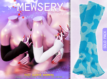 #Mewsery Fuzz Sleeve Warmers{Cow.Blue} ♥ Rigged for Maitreya, Legacy [f], and Reborn
