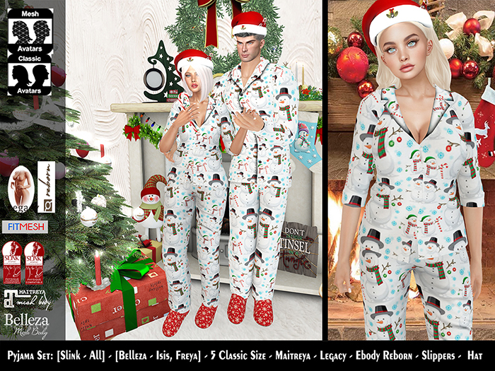 [NF] - Female Christmas Outfit - [Eve - Pyjama Set]6 - Christmas Pyjamas
