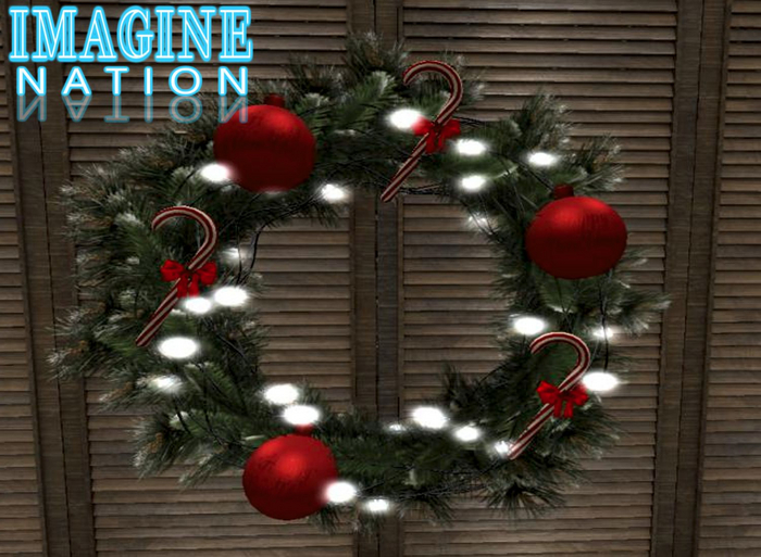 Imagine Candy Cane Wreath
