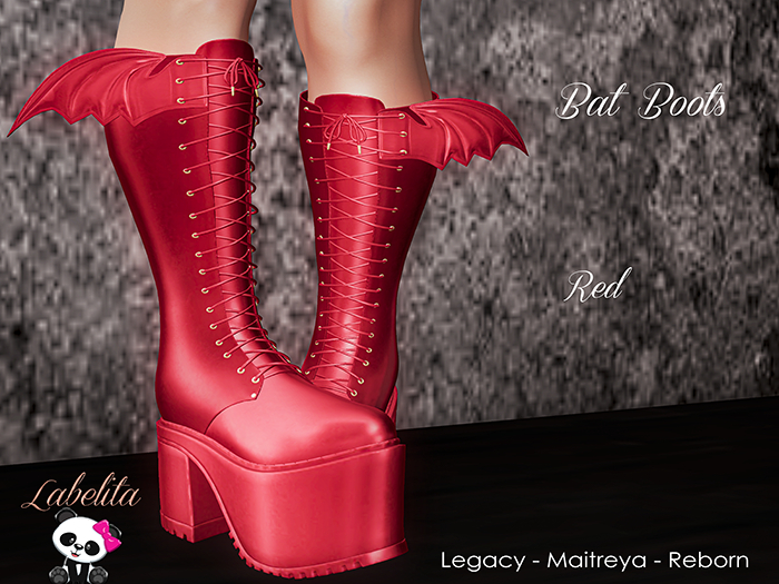 [LABELITA] Bat Boots Red