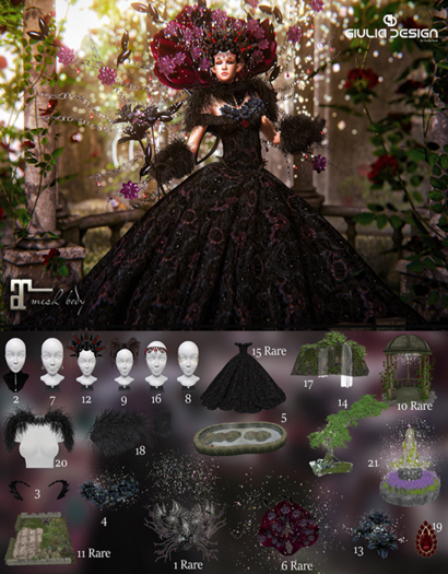 04 bolero flowers-[GIULIADESIGN]-Dark Fantasy Roses-