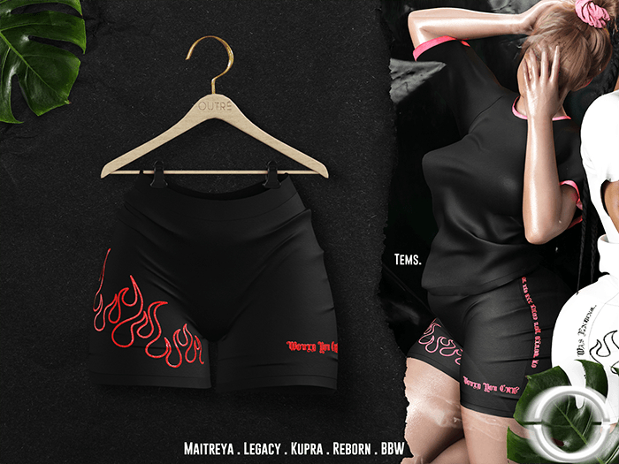 O U T R É  //  Tems Shorts : B/Red