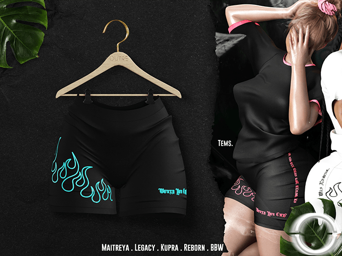 O U T R É  //  Tems Shorts : B/Blue