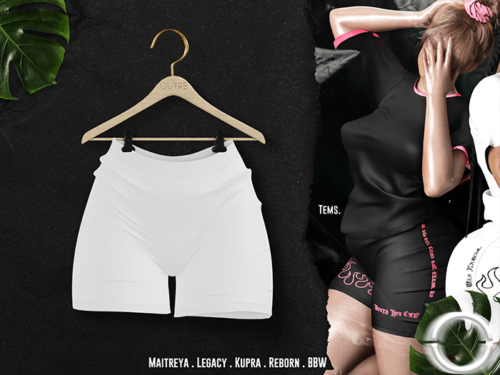 O U T R É  //  Tems Shorts : White