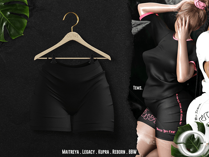 O U T R É  //  Tems Shorts : Black