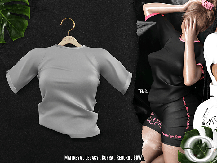 O U T R É  //  Tems TShirt : Grey