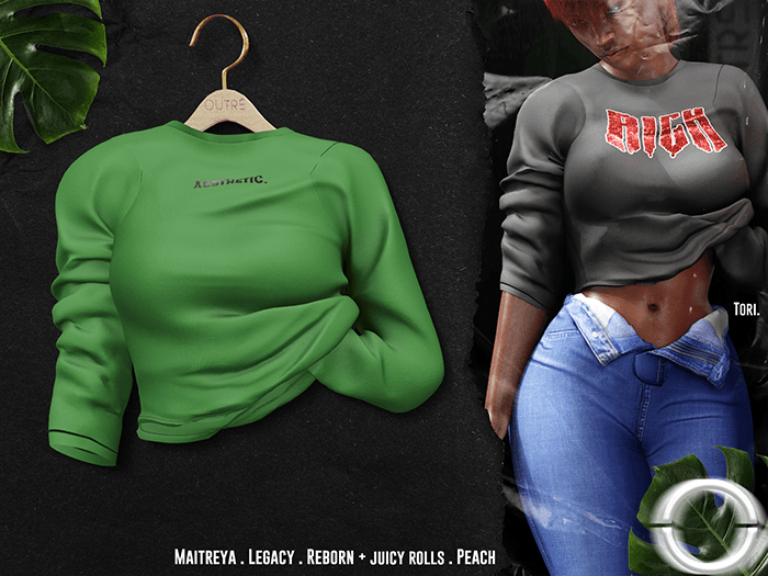 O U T R É  //  Tori Shirt w/P : Green