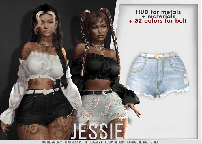 Look At Me. Jessie : Shorts - Powder