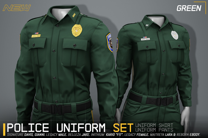 WAZ -  PD Uniform Set (Green)