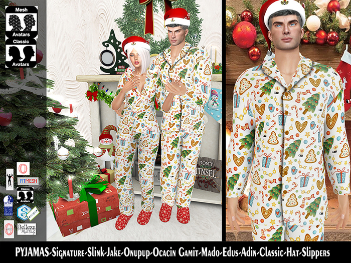 [NF] - Male Christmas Outfit - [Christopher - Pyjama Set]1 - Christmas Pyjamas