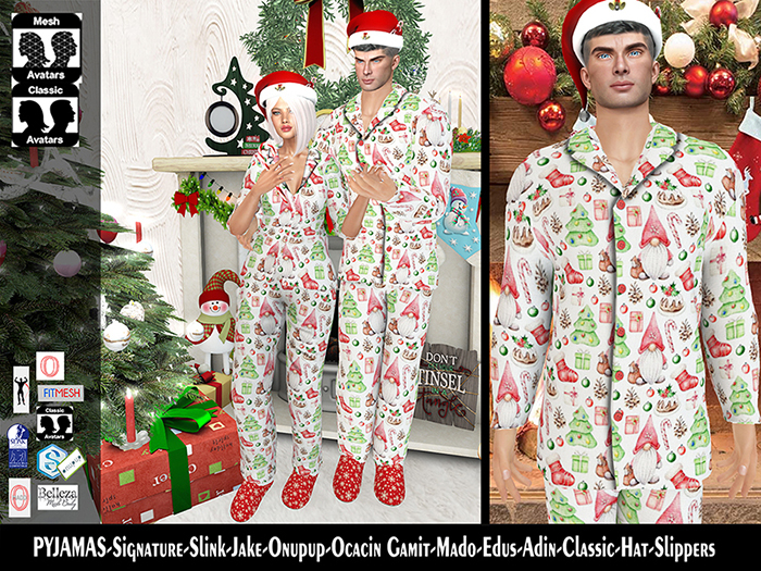 [NF] - Male Christmas Outfit - [Christopher - Pyjama Set]5 - Christmas Pyjamas