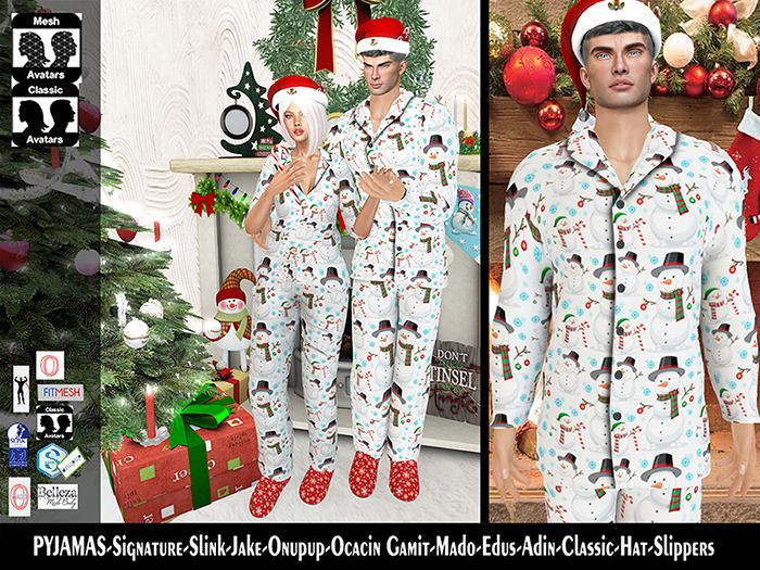 [NF] - Male Christmas Outfit - [Christopher - Pyjama Set]6 - Christmas Pyjamas