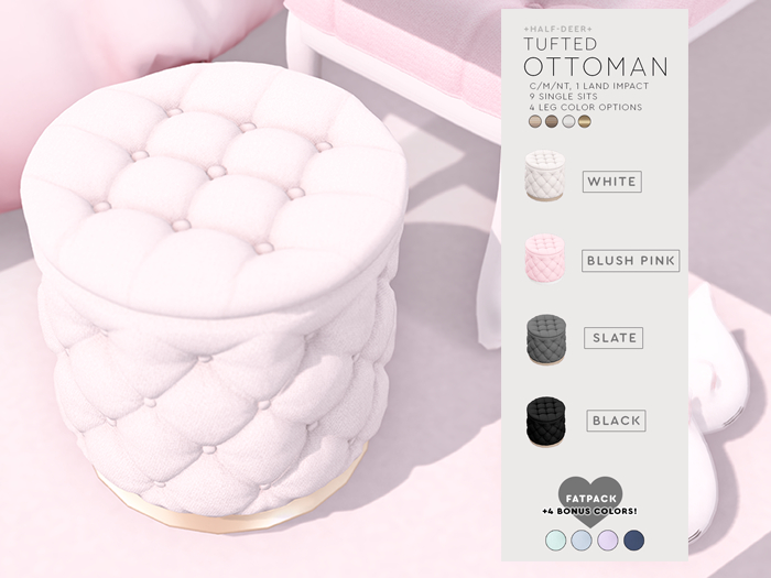 +Half-Deer+ Tufted Ottoman [FATPACK]