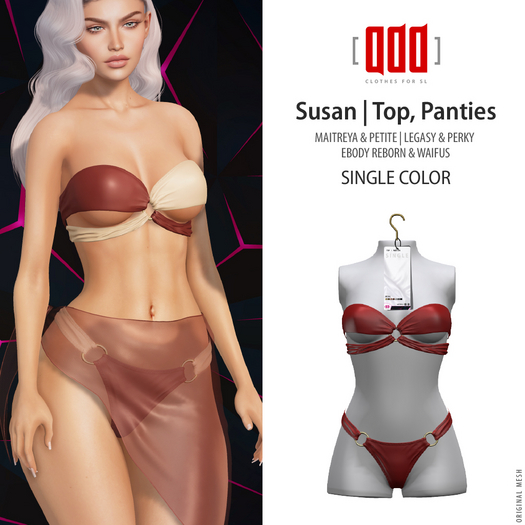 [ADD] Susan Top-Panties - Red