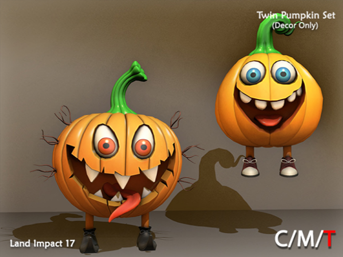"Killer's" Twin Pumpkin Set (Decor Only)