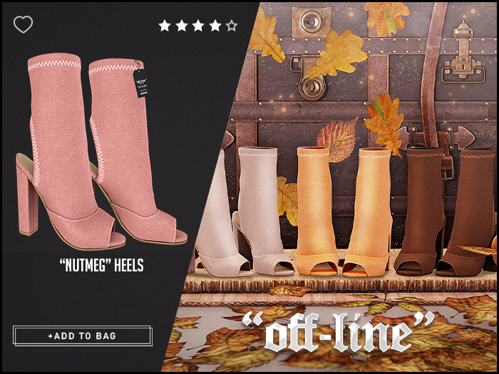 "Off-Line" x "Nutmeg" Heels / Marzipan