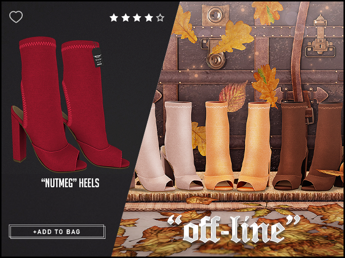 "Off-Line" x "Nutmeg" Heels / Cherry