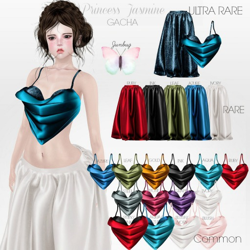 *{Junbug}* Princess Jasmine Top [Ruby/Ink] - Maitreya
