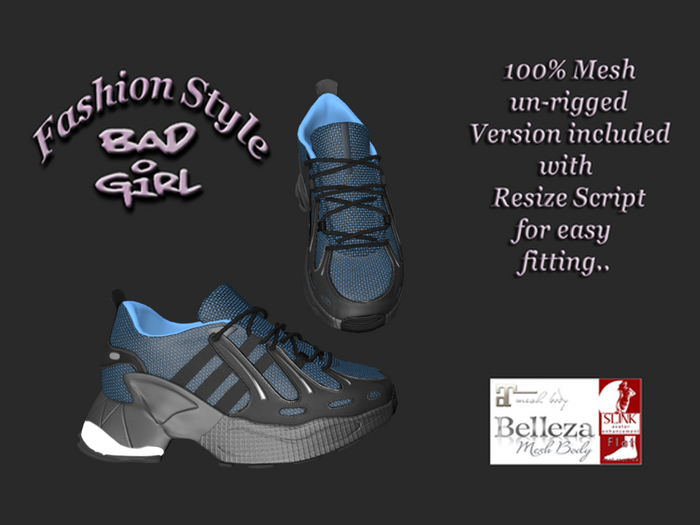 2020 Bad Girl Mesh Sneaker black 1 blue