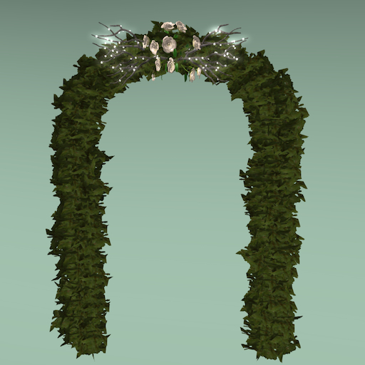 Song's Natural Garland with Roses & Lighted Twigs