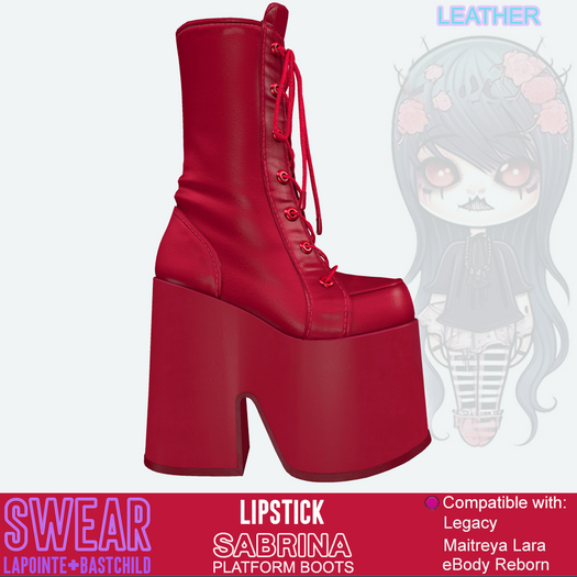 Leather Boots Sabrina LIPSTICK