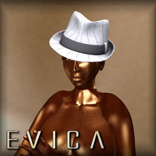 EVICA - Fedora - White Pinstripe
