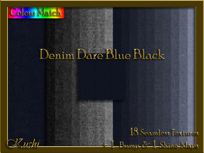 Denim Dare Blue Black Seamless Texture Pack