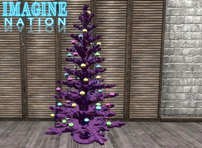 Imagine Cartoon Christmas Tree-Purple