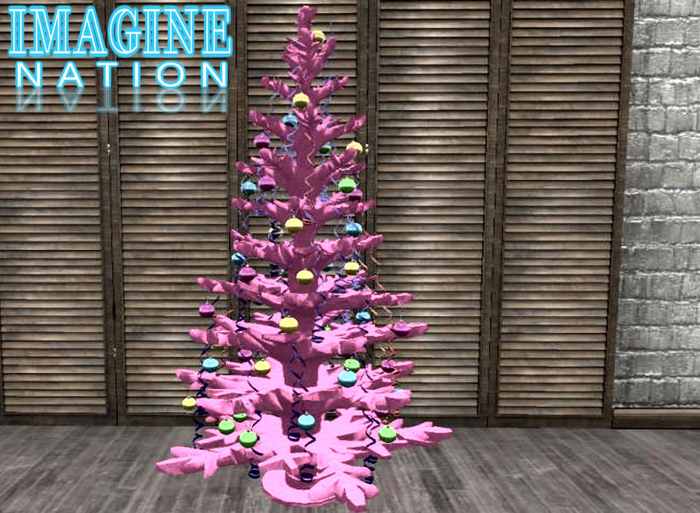 Imagine Cartoon Christmas Tree-Pink