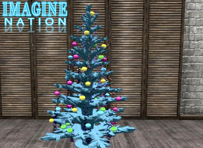Imagine Cartoon Christmas Tree-Blue