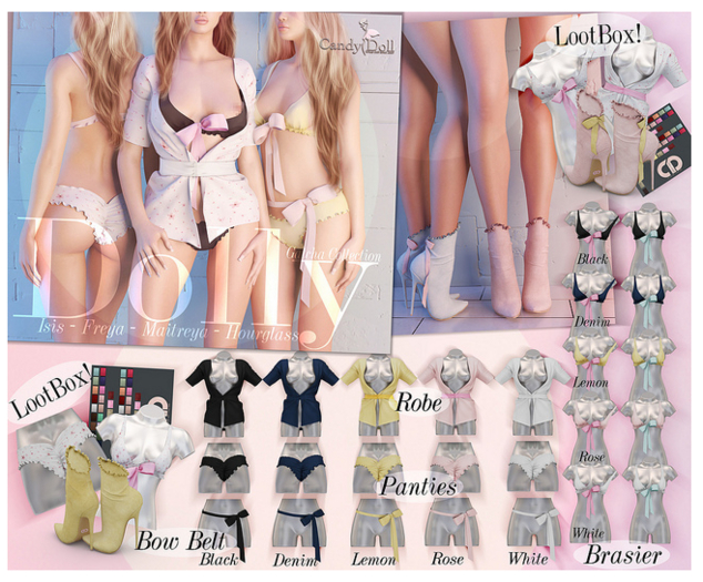 _CandyDoll_ Dolly Boots Ruffle Bow LootBox Maitreya - RARE