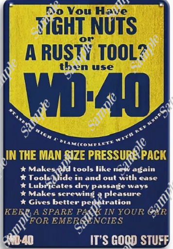Tight nuts Rusty Tool Sign 1Li