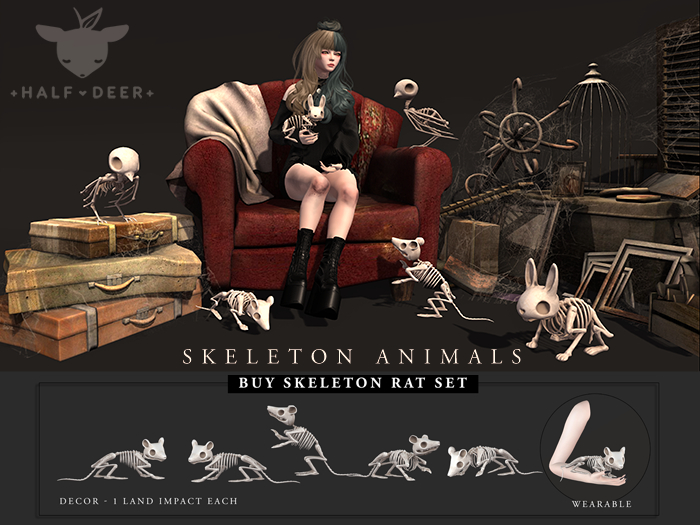 +Half-Deer+ Skeleton Rat [Set]