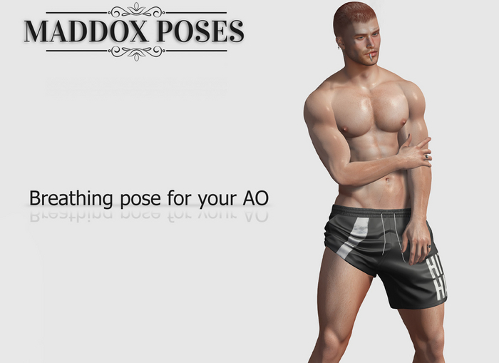 Male Bento Breathing POSE AO STANDING ANIMATION 15