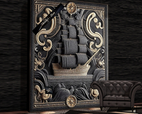 M's - Bas-relief - Picture - Under Full Sails - Marine