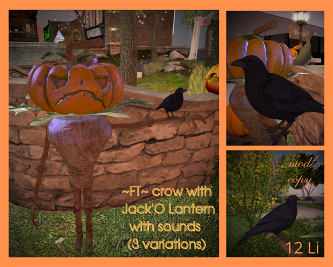 ~FT~ crow with Jack'O Lantern