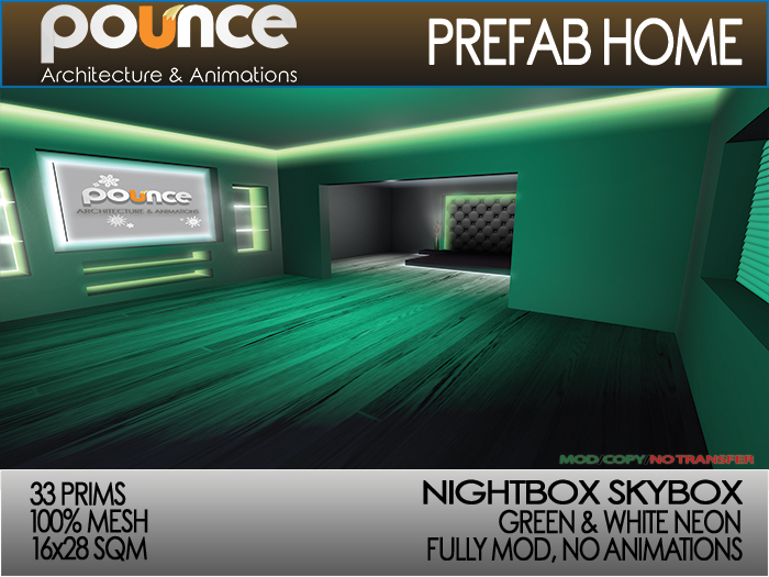 POUNCE - Nightbox - Green & White