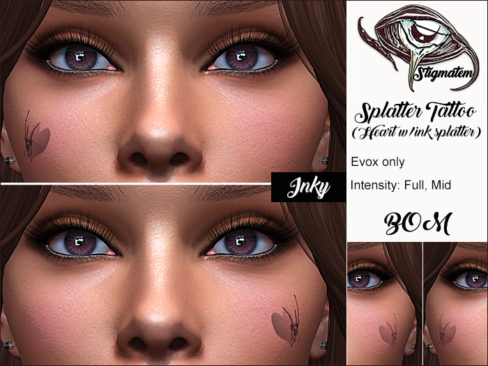 Stigmatem Splatter Inky Evox BOM Tattoo