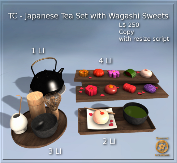 TC - Japanese Tea Set with Wagashi Sweets