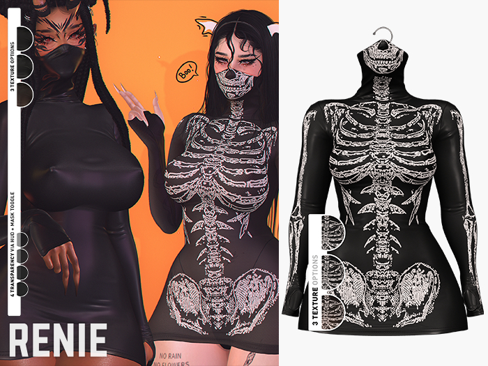 RENIE : RANA DRESS - SKELETON