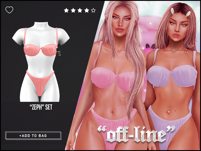 "Off-Line" x "Zeph" Bikini / Salmon