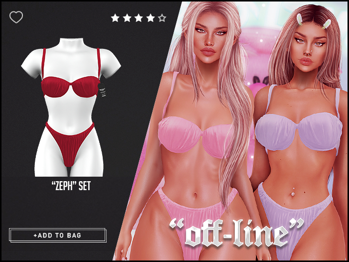 "Off-Line" x "Zeph" Bikini / Cherry