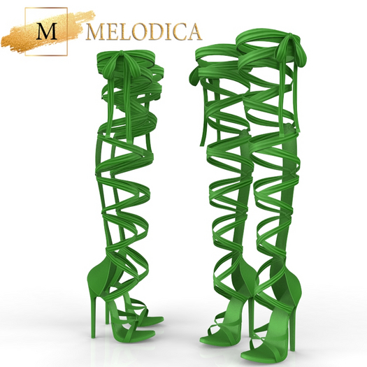 Green Ribbon Heels MAITREYA