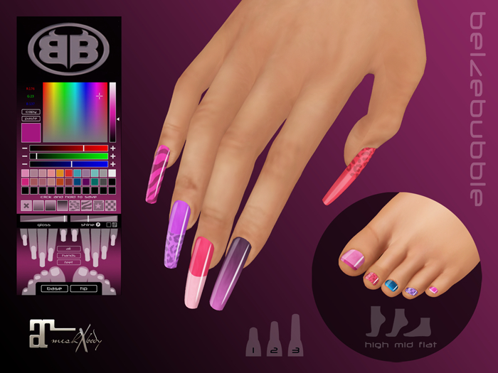 [BB] Tintable Nail Set - Maitreya Lara