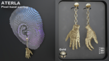 ATERLA - Pixel Hand Earring - Gold