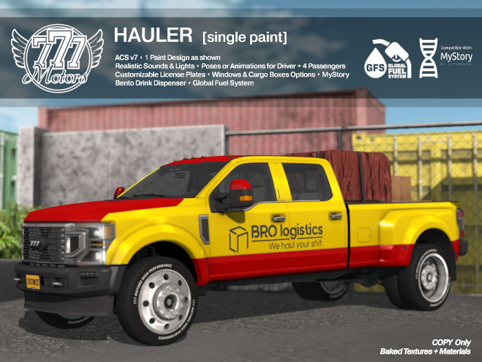 [777] HAULER - Yellow + Red (Add)