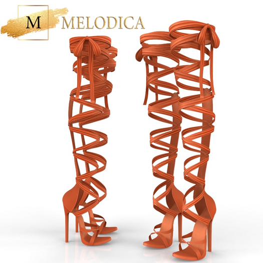 Orange Ribbon Heels MAITREYA
