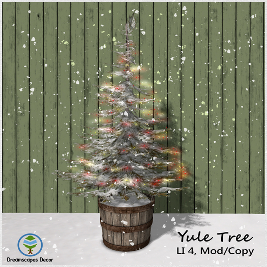 *Yule* Tree A - Christmas Tree with snow and lights