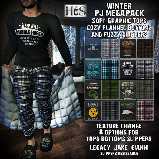 >-HIS-< 5MinDEMO Winter PJ's TxtChng Megapack